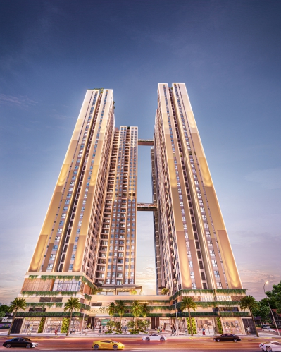 Phối cảnh dọc Dự án AT Sky Garden Bình Dương