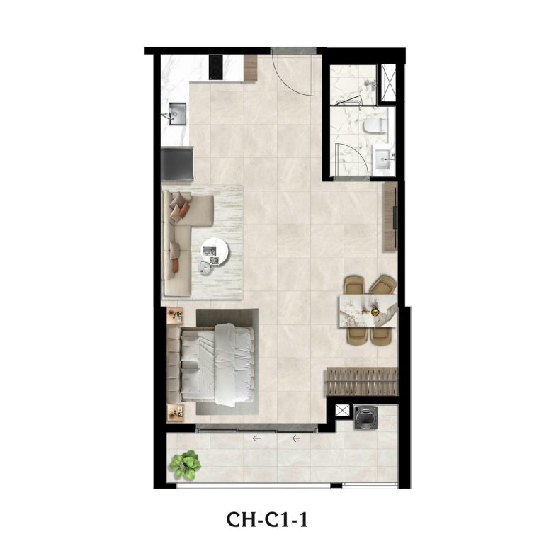 Layout Ch 1 Pn Dự án The Privé Đất Xanh Quận 2