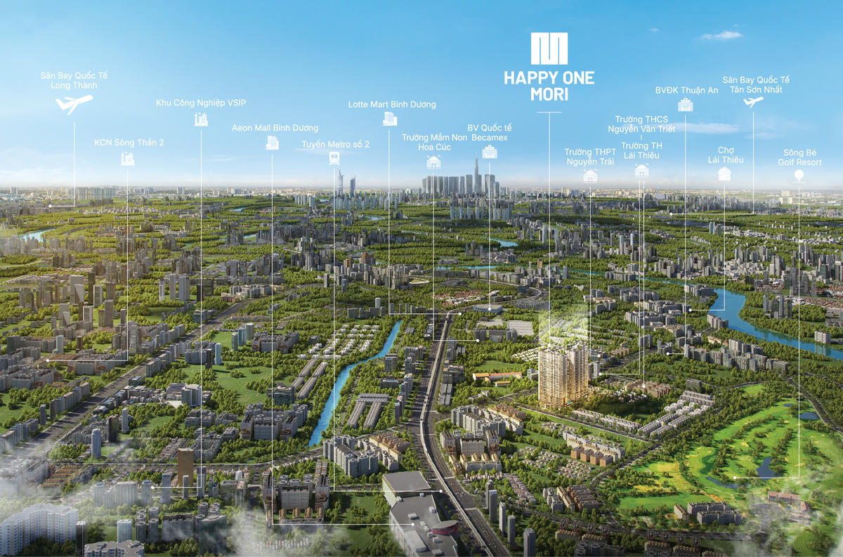 Bản đồ Tiện ích Dự án Happy One Mori Vạn Xuân Group - REALTY ZONE Bản đồ Tiện ích Dự án Happy One Mori Vạn Xuân Group